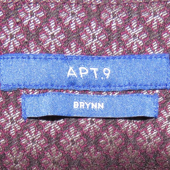 Apt 9 Women's Shiny Purple Floral Brynn Pull-On Pants Size 12 (C1326) - Picture 7 of 7